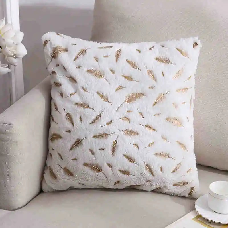 Short Plush Sofa Pillows