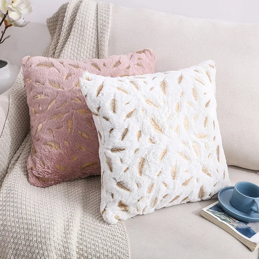 Short Plush Sofa Pillows