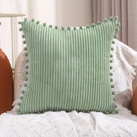 Pom Pom Pillow Covers Decorative Throw Pillow Living Room Bedroom
