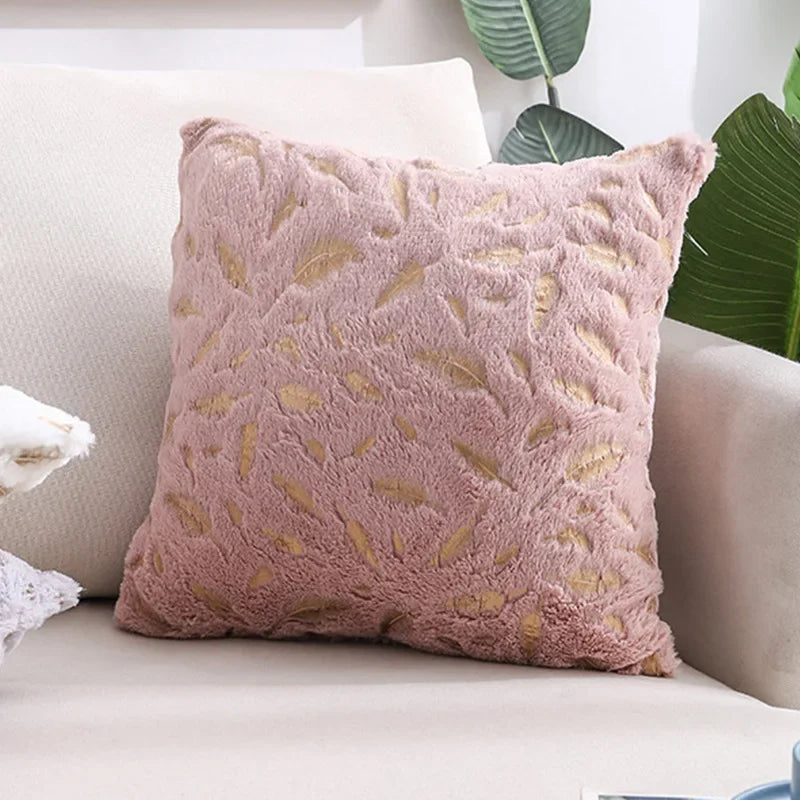 Short Plush Sofa Pillows