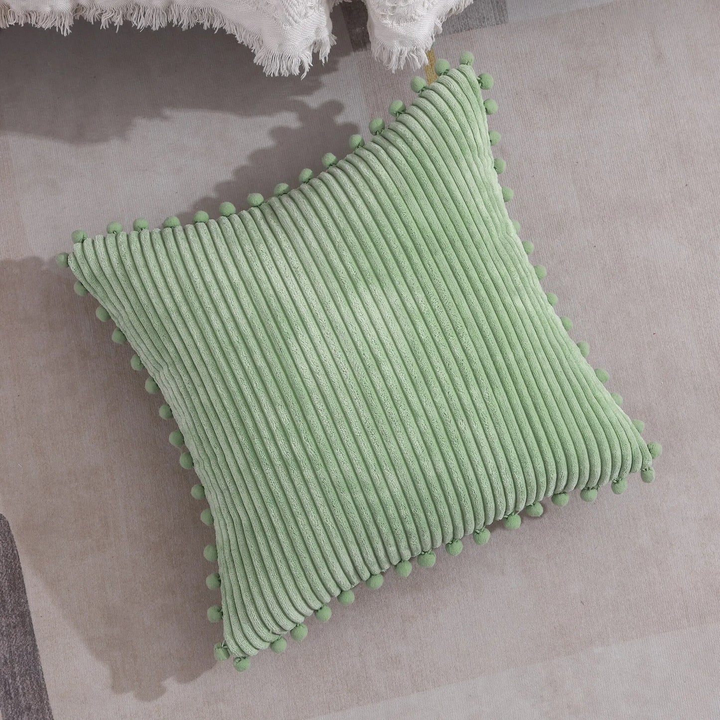 Pom Pom Pillow Covers Decorative Throw Pillow Living Room Bedroom