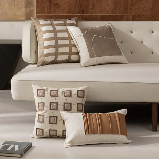 Nordic Brown Throw Pillow