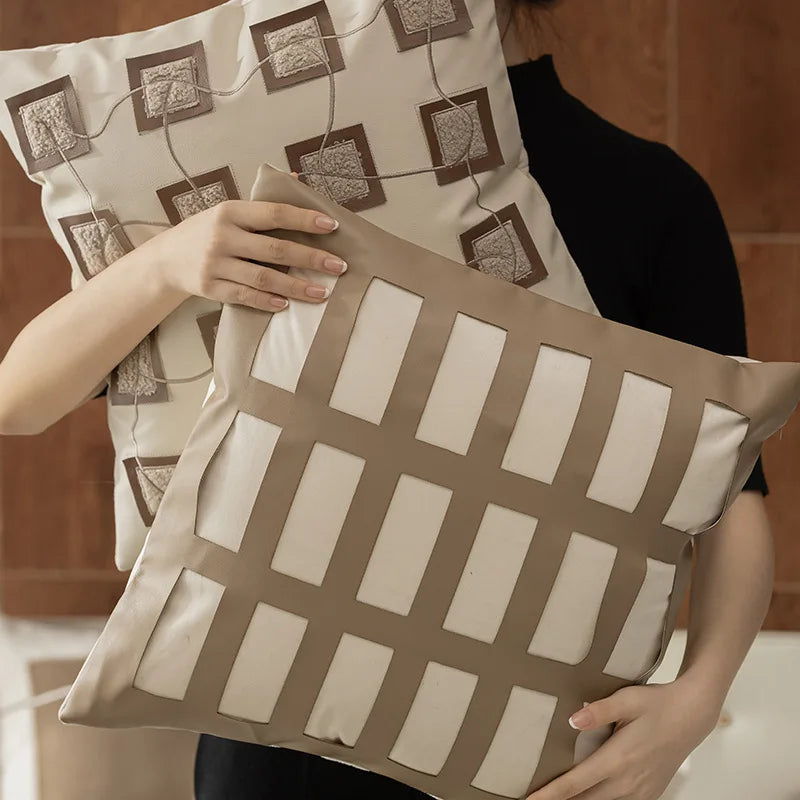 Nordic Brown Throw Pillow