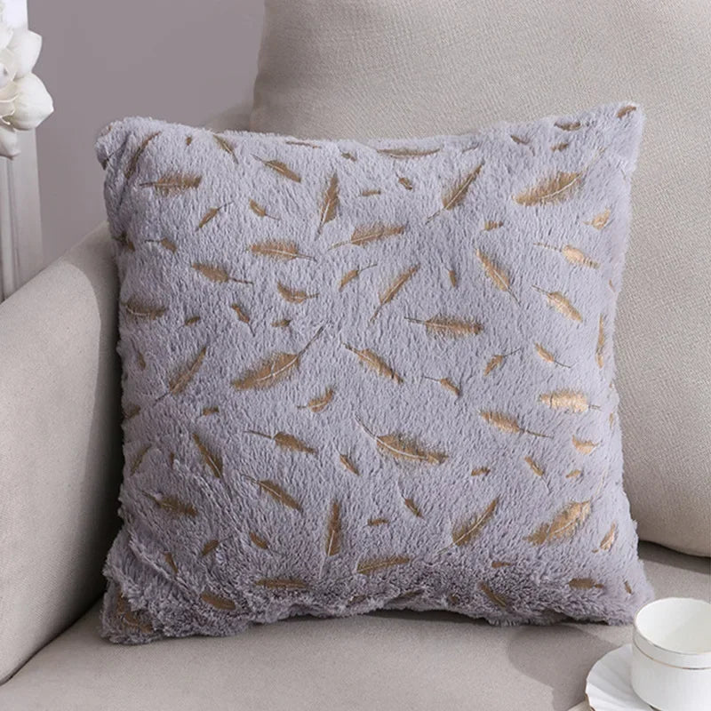 Short Plush Sofa Pillows