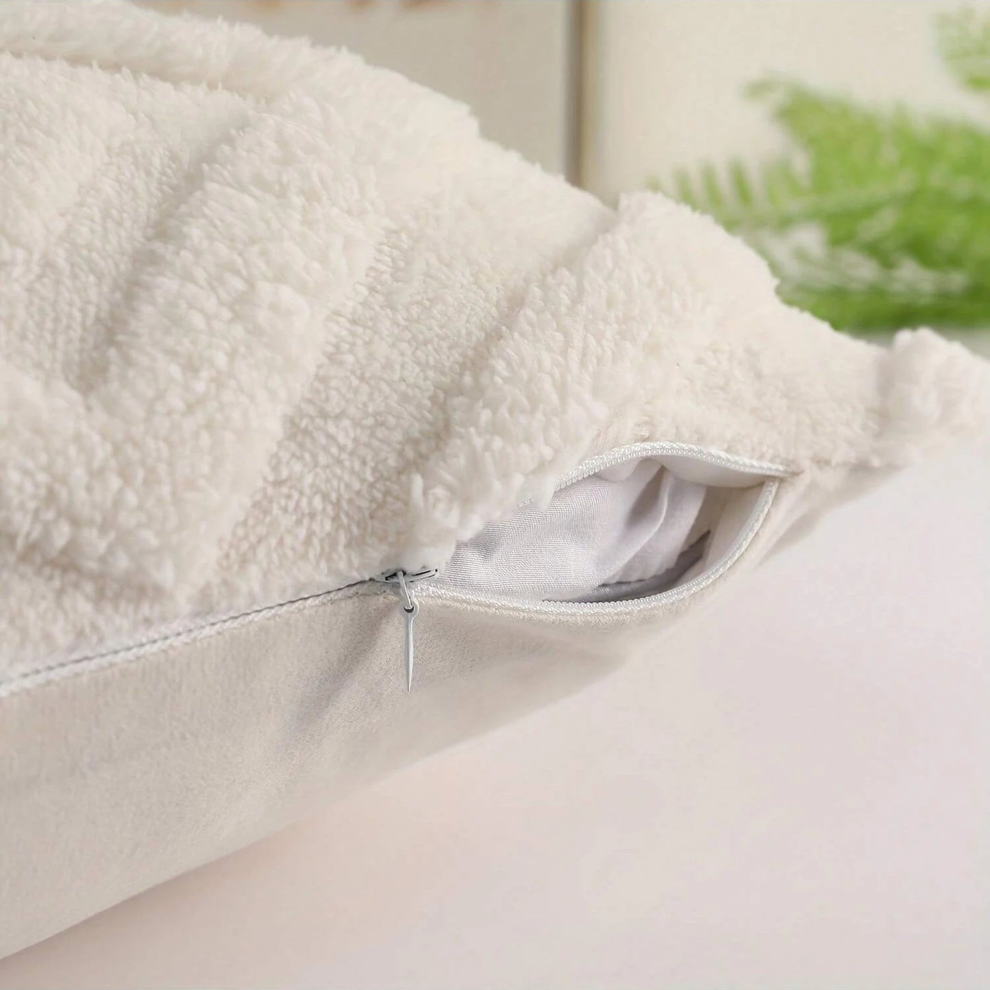 Decorative Faux Wool Throw Pillow Covers