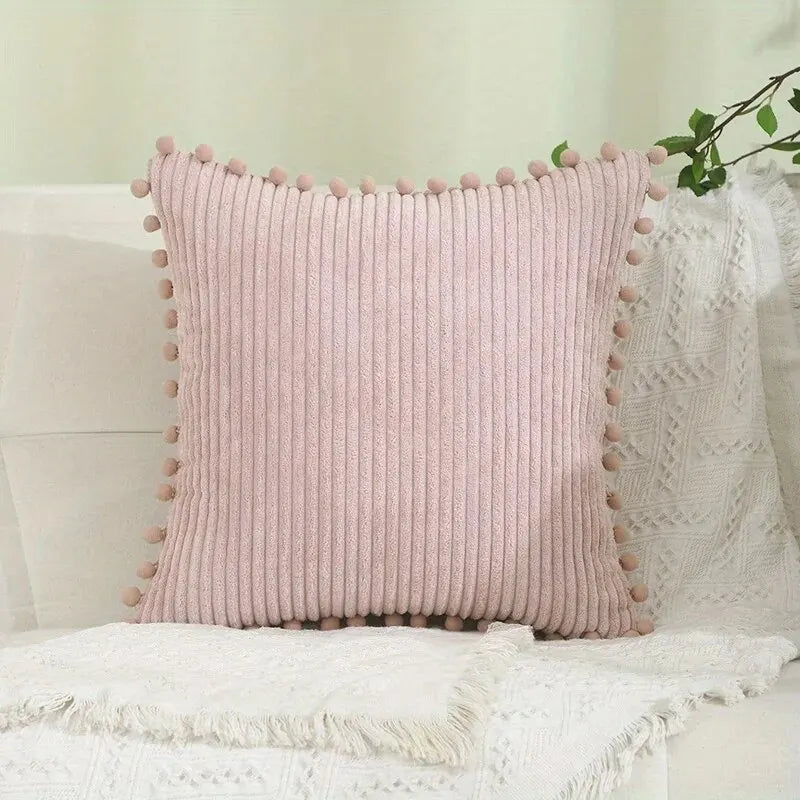 Pom Pom Pillow Covers Decorative Throw Pillow Living Room Bedroom