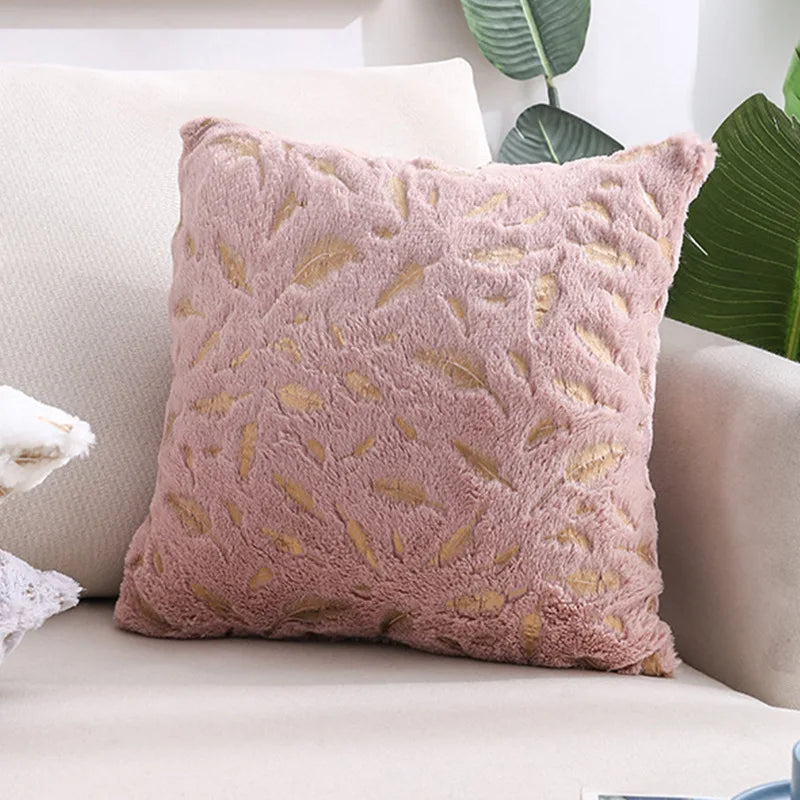 Short Plush Sofa Pillows